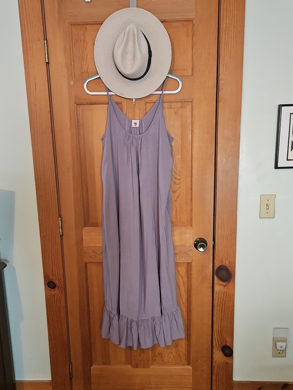 Light Purple Women's Sleeveless Ruffle-Hem Dress